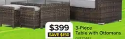 Leon's Whispering Pine Outdoor Coffee Table with 2 Ottomans - Dark Grey offer
