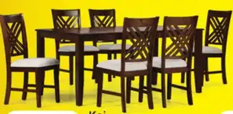 Leon's Kai 7-Piece Extendable Dining Set - Brown offer