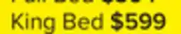 Leon's Fog 3-Piece King bed - White, Black offer