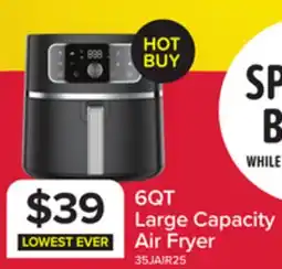 Leon's 5.7L / 6QT Large Capacity Air Fryer offer