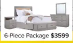 Leon's Fresh Perspective Cascade 6-Piece Queen Storage Bench Bedroom Package - Dovetail Grey offer