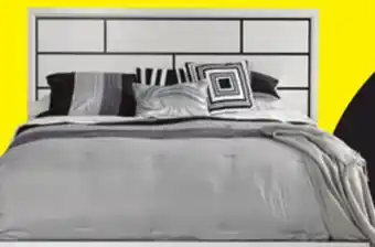 Leon's Fog 3-Piece Queen Bed - White, Black offer