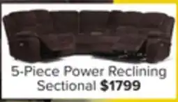 Leon's Maxwell 5-Piece Power Reclining Sectional - Brown offer