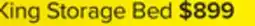 Leon's Copeland 3-Piece King Storage Bed - Wire-Brushed Grey offer