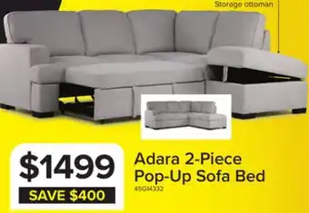 Leon's Adara 2-Piece Sectional with Left-Facing Pop-Up Bed - Beige offer