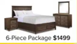 Leon's Rossco 6-Piece Queen Storage Bedroom Package - Rustic Oak offer