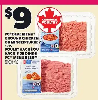 Independent City Market PC BLUE MENU GROUND CHICKEN OR MINCED TURKEY offer