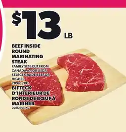 Independent City Market BEEF INSIDE ROUND MARINATING STEAK offer