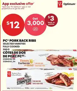 Independent City Market PC PORK BACK RIBS offer