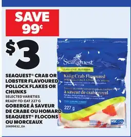 Independent City Market SEAQUEST CRAB OR LOBSTER FLAVOURED POLLOCK FLAKES OR CHUNKS, READY-TO-EAT offer