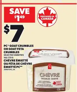 Independent City Market PC GOAT CRUMBLES OR GOAT FETA CRUMBLES, 165/175 G offer