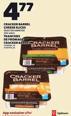 Independent City Market CRACKER BARREL CHEESE SLICES offer