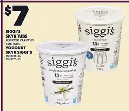 Independent City Market SIGGI'S SKYR TUBS, 650/750 G offer