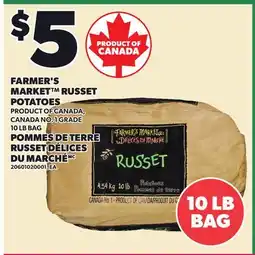 Independent City Market FARMER'S MARKET RUSSET POTATOES, 10 LB BAG offer