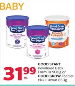 Rexall GOOD START Powdered Baby Formula 900G or GOOD GROW Toddler Milk Flavour 850g offer