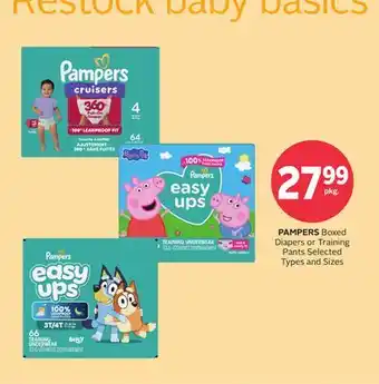 Rexall PAMPERS Boxed Diapers or Training Pants offer