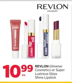 Rexall REVLON Glimmer Cosmetics or Super Lustrous Glass Shine Lipstick offer