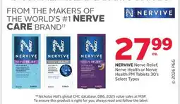 Rexall NERVIVE Nerve Relief, Nerve Health or Nerve Health PM Tablets 30's offer