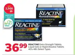 Rexall REACTINE Extra Strength Tablets, Liquid Gels or Rapid Dissolve Tablets offer