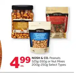 Rexall NOSH & CO. Peanuts 525g-550G or Nut Mixes 200g-250G offer