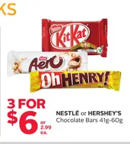 Rexall NESTLÉ or HERSHEY'S Chocolate Bars offer