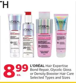 Rexall L'OREAL Hair Expertise Bond Repair, Glycolic Gloss or Density Booster Hair Care offer