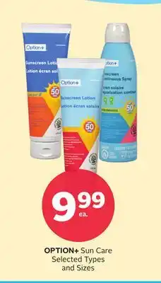 Rexall OPTION+ Sun Care offer