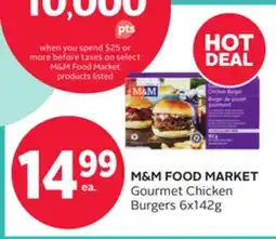 Rexall M&M FOOD MARKET Gourmet Chicken Burgers offer