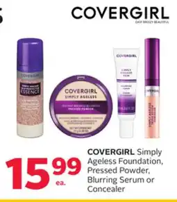 Rexall COVERGIRL Simply Ageless Foundation, Pressed Powder, Blurring Serum or Concealer offer