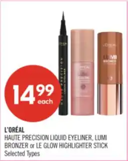 Shoppers Drug Mart L'ORÉAL HAUTE PRECISION LIQUID EYELINER, LUMI BRONZER or LE GLOW HIGHLIGHTER STICK offer