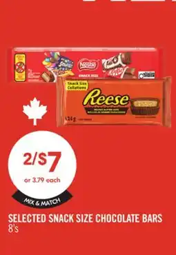 Shoppers Drug Mart SELECTED SNACK SIZE CHOCOLATE BARS offer