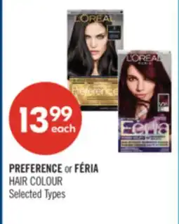 Shoppers Drug Mart PREFERENCE or FÉRIA HAIR COLOUR offer
