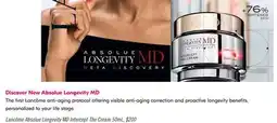 Shoppers Drug Mart Lancôme Absolue Longevity MD Intercept The Cream offer