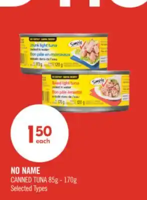 Shoppers Drug Mart NO NAME CANNED TUNA offer