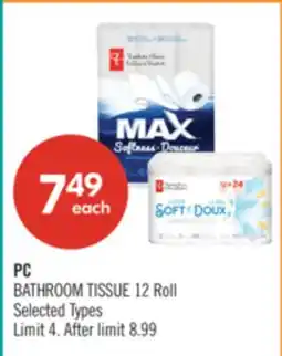 Shoppers Drug Mart PC BATHROOM TISSUE offer