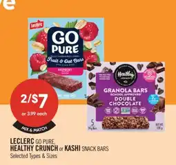 Shoppers Drug Mart LECLERC GO PURE, HEALTHY CRUNCH or KASHI SNACK BARS offer