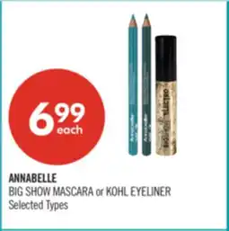 Shoppers Drug Mart ANNABELLE BIG SHOW MASCARA or KOHL EYELINER offer