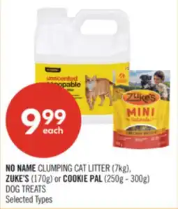Shoppers Drug Mart NO NAME CLUMPING CAT LITTER (7kg), ZUKE'S (170g) or COOKIE PAL (250g - 300g) DOG TREATS offer