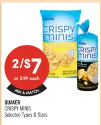 Shoppers Drug Mart QUAKER CRISPY MINIS offer