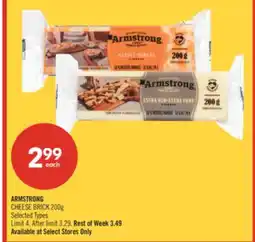 Shoppers Drug Mart ARMSTRONG CHEESE BRICK offer
