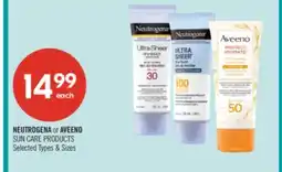 Shoppers Drug Mart NEUTROGENA or AVEENO SUN CARE PRODUCTS offer
