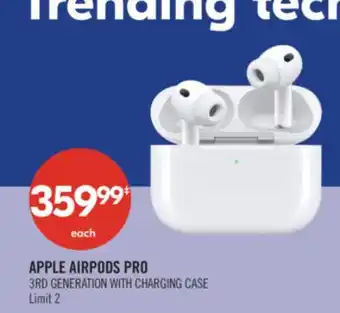 Shoppers Drug Mart APPLE AIRPODS PRO 3RD GENERATION WITH CHARGING CASE offer