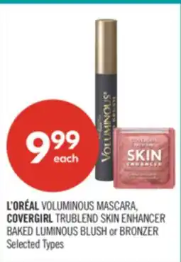 Shoppers Drug Mart L'ORÉAL VOLUMINOUS MASCARA, COVERGIRL TRUBLEND SKIN ENHANCER BAKED LUMINOUS BLUSH or BRONZER offer