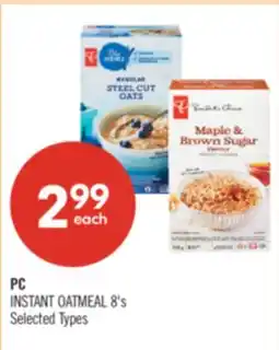 Shoppers Drug Mart PC INSTANT OATMEAL offer