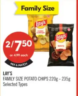 Shoppers Drug Mart LAY'S FAMILY SIZE POTATO CHIPS offer