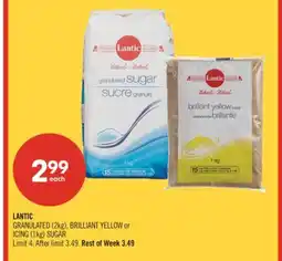 Shoppers Drug Mart LANTIC GRANULATED (2kg), BRILLIANT YELLOW or ICING (1kg) SUGAR offer