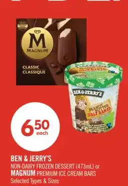 Shoppers Drug Mart BEN & JERRY'S NON-DAIRY FROZEN DESSERT (473mL) OR MAGNUM PREMIUM ICE CREAM BARS offer