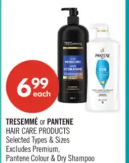 Shoppers Drug Mart TRESEMMÉ or PANTENE HAIR CARE PRODUCTS offer
