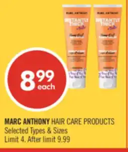 Shoppers Drug Mart MARC ANTHONY HAIR CARE PRODUCTS offer