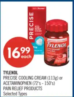 Shoppers Drug Mart TYLENOL PRECISE COOLING CREAM (113g) or ACETAMINOPHEN (72's - 150's) PAIN RELIEF PRODUCTS offer